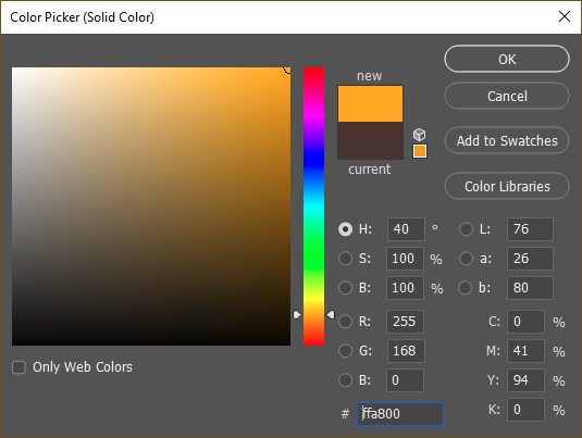 how to change eyes colour in photoshop color picker